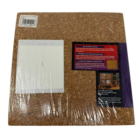 Cork Tiles 4-Pack 12" X 12" Natural Easy Mounting Office Utility Use - Picture 2 of 5